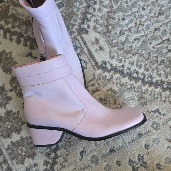 Elegant Light Pink Ankle Booties - Picture 2 of 5